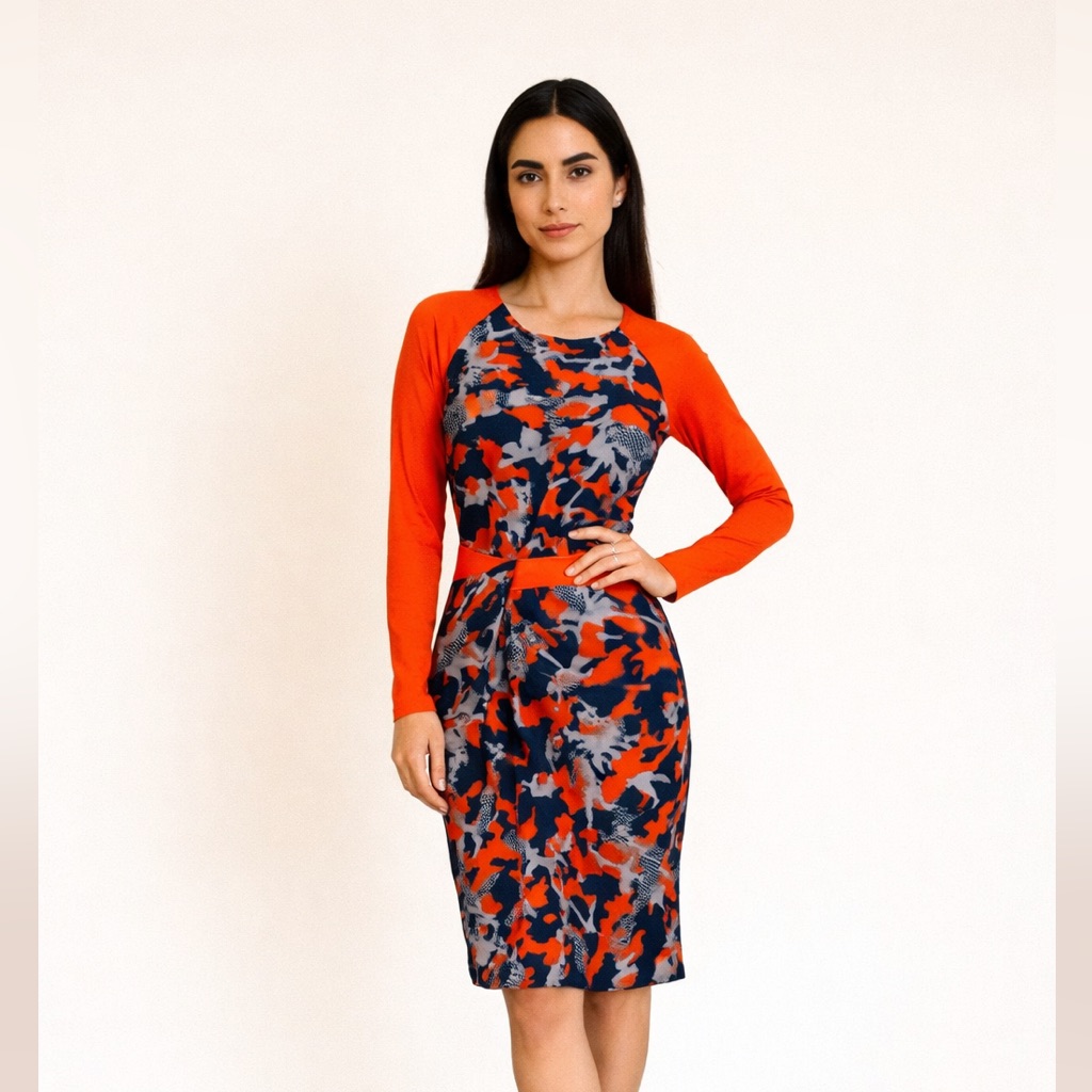 Rebecca Minkoff Stylish Orange And Black Women's Dress